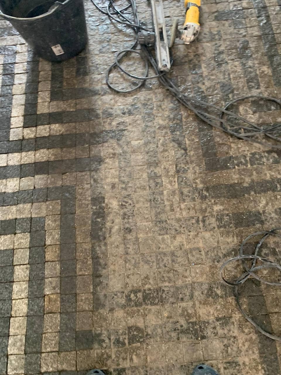 renovace žuly, stav před realizací